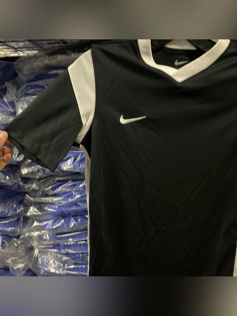 Nike Derby III Soccer Jersey NWT Kids Large Black/White DRI-FIT CW3834-010